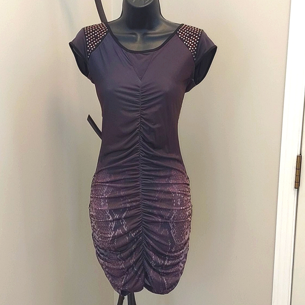 Treasure Rock grey snake mini dress